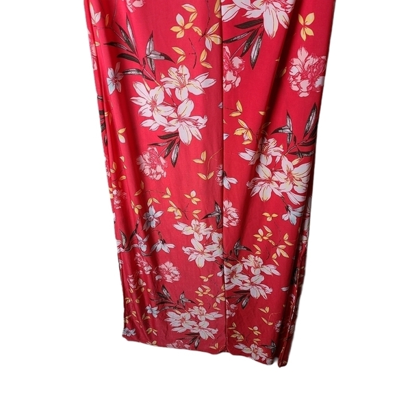 2 Dye 4 red yellow white floral maxi long flared dress - Picture 12 of 16